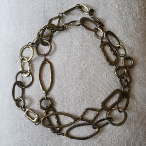 Hoop Hoop Hooray - Brass hoop necklace